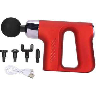 Percussie Spier Massager Klein Draagbaar Relax Fitness Elektrisch Frequentie Conversie Therapie rood