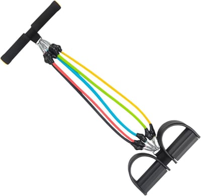 Pedaal Puller - Elastische Trainer - Thuis Fitness - Verstelbare Intensiteit - 62 cm - Zwart