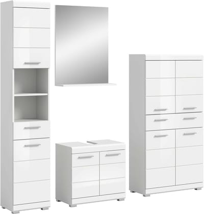 Scout badkamercombinatie wit hoogglans MDF TZ wit NB - 34x186x191cm