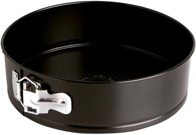 SnelShoppen - Springvorm Pan Rond 26 cm - Grijze Bakvorm van Gelakt Staal - Verwijderbare Bakpan voor Taarten en Gebak - Ideaal voor Keuken en Feesten