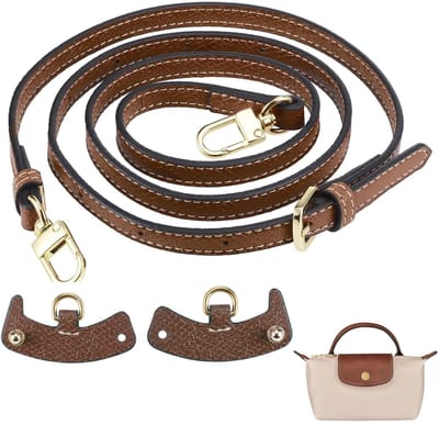VT Goods - Tasriem - Verstelbare schouderriem - Bruin - Crossbody handtasriem - Geschikt voor Longchamp - Eén maat