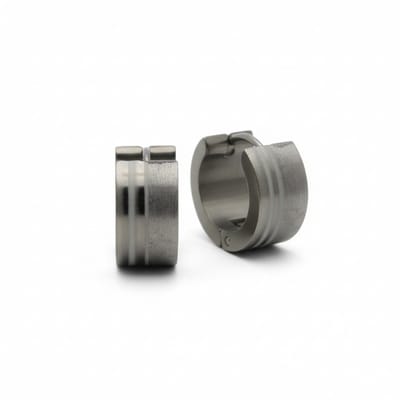 Aramat Jewels | Oorringen | Oorringen – RVS Zilverkleur Sandblasted/Glans (13mm) | | | |7mm | Staal | Volwassenen | Verkleurd niet