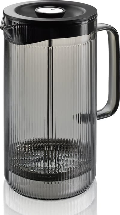 GEFU CRISTIANO French Press Koffiezetter – 1.000 ml – Borosilicaatglas – Smoke Grey