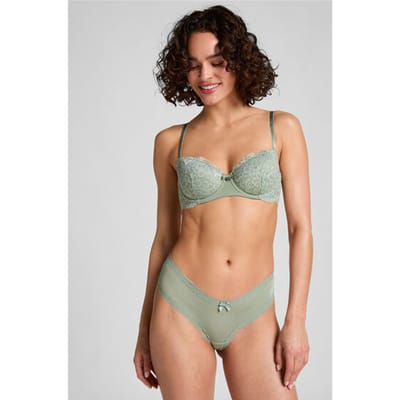 Hunkemöller Dames Lingerie Brazilian v-shape London - Groen - maat XS