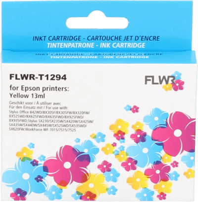 FLWR - Cartridges / Epson T1294 / geel / Geschikt voor Epson