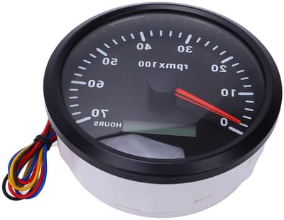 Toerenteller Motor - RPM Meter - Motor Bewaken - 7 Kleuren Verlichting - 110 mm - Zwart