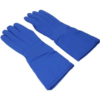 1 Paar 48cm Antivries Handschoenen Lage Temperatuur Koudebestendige Handschoenen voor Laboratorium Vloeibare Stikstof Droog blue