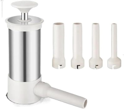 Worst Maker - Worst Vulmachine Vlees - Worstjes Maken - Horizontale Vulling - L - Zilver