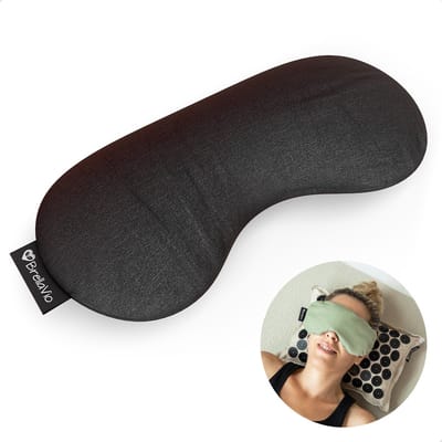 BrellaVio Oogkussen Lavendel - Zwart - Yoga Oogmasker - Verzwaard - Gevuld met Lavendelbloemen en Lijnzaad