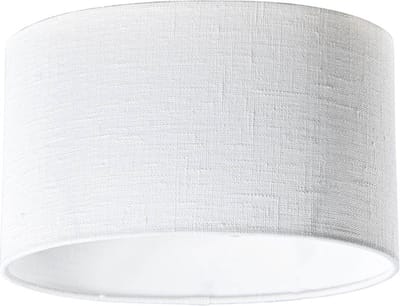 QAZQA extra schuin linnen - Moderne Lampenkap - L 25 cm - Wit -