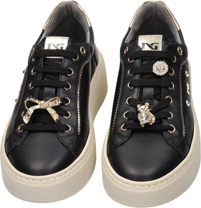 Nero Giardini -Dames - zwart - sneakers - maat 35