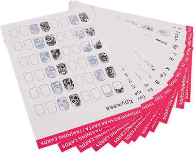 Dailygoods- Nagelmat Wasbaar - Acryl Oefenblad - Multi Nagelvormen - 12 Modi - Herbruikbaar - Ideaal voor Nagelkunstenaars - Nagelkunstmat