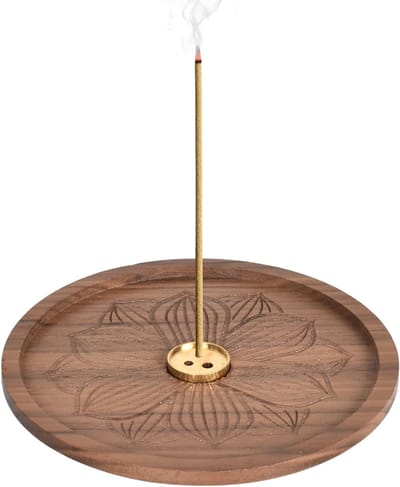 Ronde Lotus Wierookhouder voor Thuisdecoratie, Meditatie en Yoga - Wierookbrander en Stickhouder voor een Rustgevende Sfeer