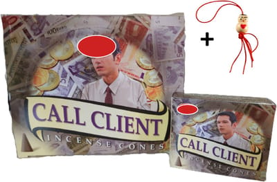 2 Pakjes - Wierook - Wierookkegeltjes - Kegeltjes - Kegels - Incense Cones - Call Client - 20 Kegeltjes + Gelukspoppetje