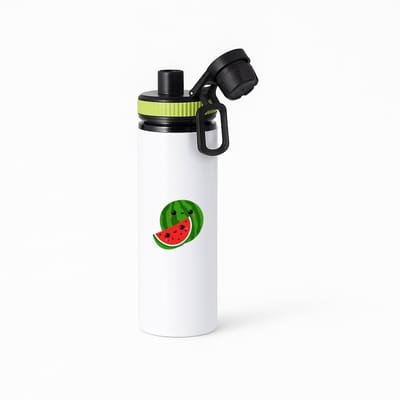 Hacebo® - Watermeloen waterfles met draaidop groen - Fruitschaal - Fruit liefhebbers - Zomerfruit - gezond eten - vrucht - water fles - 850ML