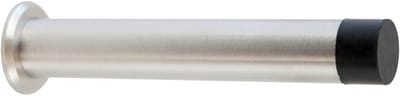 Famanu – Lange wanddeurstopper RVS 10 cm met rubberbuffer – deurstopgreep voor wandmontage incl. sch