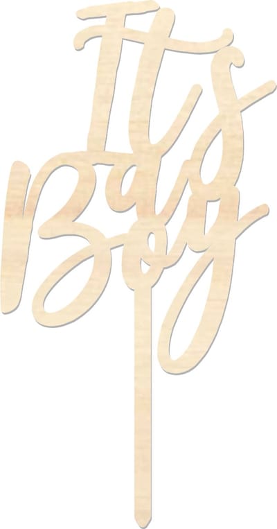 Houten caketopper / taarttopper - It's a Boy - Taart / Cake topper op bestelling gemaakt