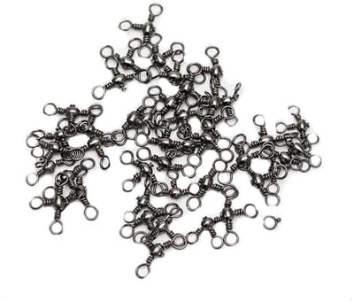 Dailygoody - 100 Pack Vissen Swivels - 3-weg Draaibare Wartels - Duurzaam - Voor Zoutwater en Zoetwater - Vermindert Verstrengeling - Geschikt voor...