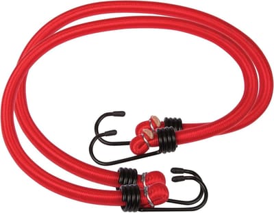Spankabels Rubberkoorden - Elastische Koorden - Vastzetten van ladingen - Met S-haken - 61 x 13 cm - Zwart
