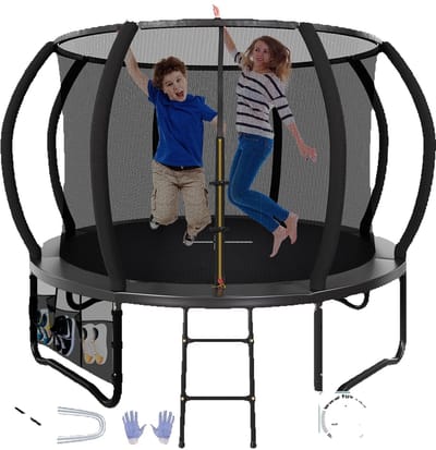Lilac & Lily Trampoline Met Veiligheidsnet - Ø 305 cm – Veilige GS-Gecertificeerde Outdoor Trampoline voor Kinderen & Volwassenen