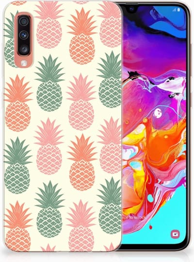 Samsung Galaxy A70 Siliconen Case Ananas