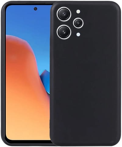 Dun TPU Hoesje Zwart Geschikt voor Xiaomi Redmi 12 | Back Cover Matte Zwart | Flexibel | Lichtgewicht | Ultra Dun