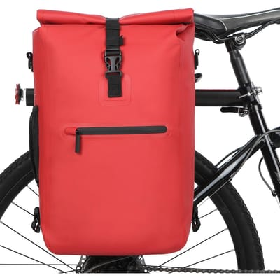 3-in-1 Waterdichte Fietstas Fiets Achterdrager Tas Rugzak Schoudertas Outdoor Fietsen Forensen rood