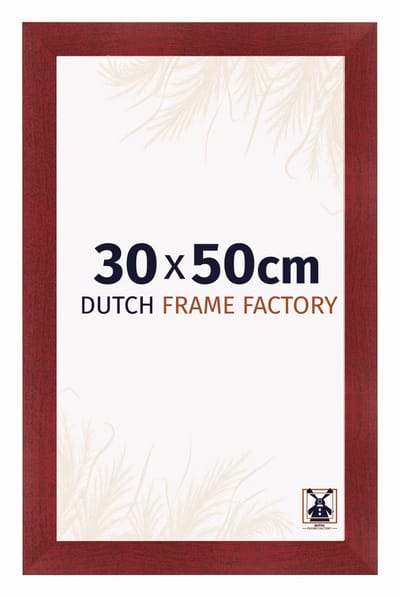 Fotolijst 30x50 cm - MDF - Wijnrood Geveegd - Praag