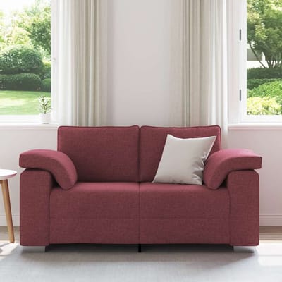 vidaXL - Loveseat - Wijnrood - 160 - cm - Stof