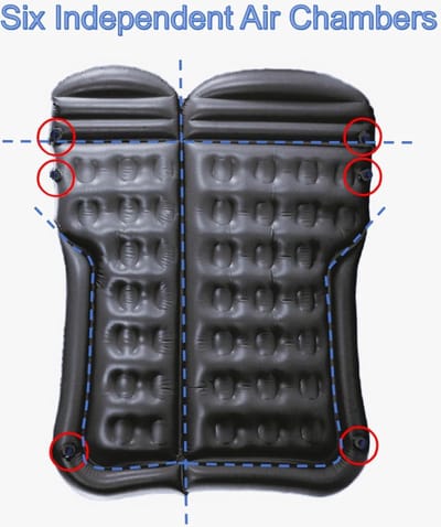 Luchtbed Draagbare SUV luchtmatras - Ultra-comfortabele opblaasbare matras voor auto's met kussens - geschikt voor binnen- en buitengebruik