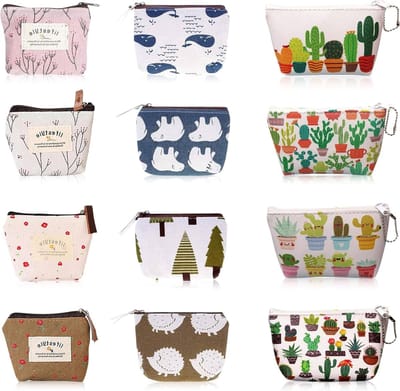 Mini Wallets met Rits, Set van 10 Stuks, Draagbare Kleine Portemonnees voor Muntjes, Kaarten en Sleutels, Ideaal voor Reizen en Organisatie