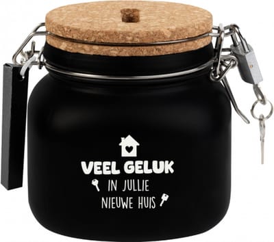 Spaarpot - Snoepmix - Nieuwe Huis - "Speciaal voor jou" - Cadeauverpakking