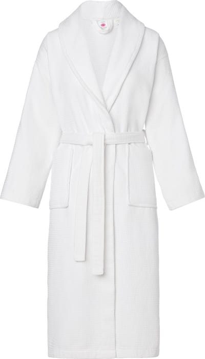 Ladeheid Dames Badjas met Capuchon - Wasmachine bestendig - Katoen - LA-LA40-227-DG - Weiß (P01) - S