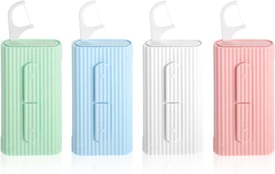 Draagbare Tandfloss Organizer met Automatische Flosser en 10 Flos Picks voor Effectieve Tandreiniging en Reizen