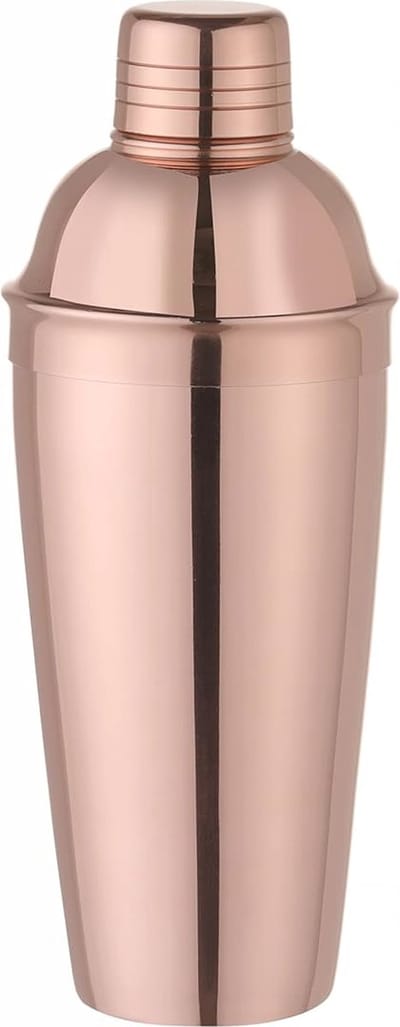 Cocktailshaker met ingebouwde zeef - 3-delig, roestvast staal, 0,8L
