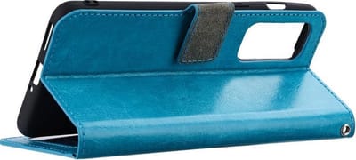 LuxeBass Telefoon Wallet Bookcase voor Samsung Galaxy A6 2018 - Portemonnee telefoonhoesje voor Bankpassen - Kunstleer - Siliconen Houder - Magnetische sluiten- Turquoise - bookcase - boekhoesje - book case - boek hoesje