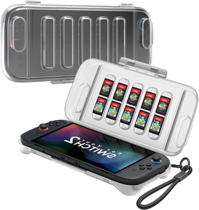 Beschermhoes voor Nintendo Switch 2 (2025) - Harde, slanke en lichtgewicht case met gamecardsleuf, stofdicht en ideaal voor onderweg