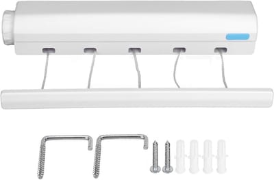 VH Supplies® Wanddroogrek - Hangend Wasrek - Inklapbaar Droogrek - 5 x 3.8 m
