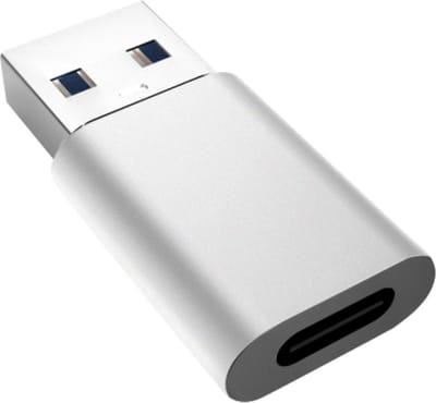 USB A naar C adapter - USB 3.0 - Aluminium - Zilver - Allteq
