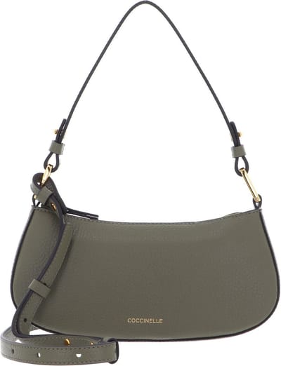 COCCINELLE Leren Schoudertas Avondtas Merveille Mini Bag Laurel Green Olijfgroen