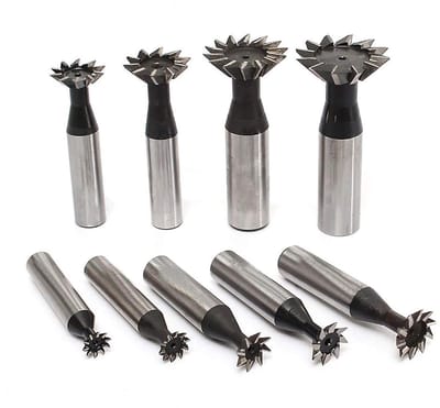 Dubbelzijdige Dovetail Cutter met Cilinder Shank en HSS Snijkant - 12mm * 45° voor Precisie Bewerking