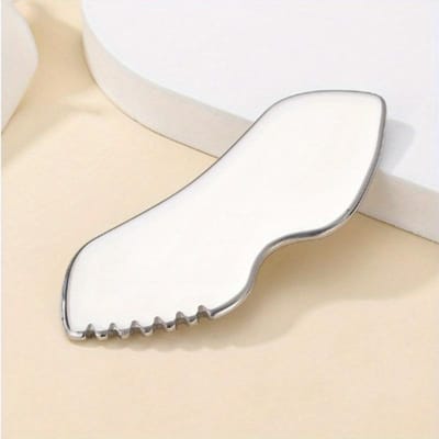 Outil de beauté Gua Sha en acier inoxydable, planche à gratter relaxante pour le visage et le corps, pour femmes, anti-stress
