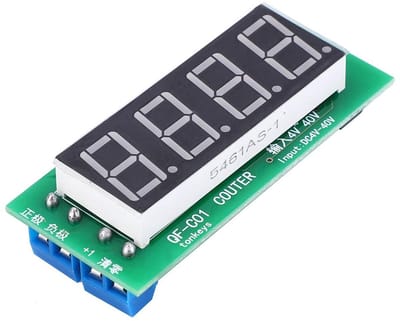 Dailygoody - Tellermodule - Digitaal Display - Geheugenfunctie - 4-cijferig - Breedspanningswerking - Professionele Accessoires - Geschikt voor divers.