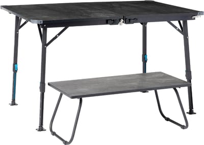 Defa Flex 3-in-1 Campingtafel - Bamboe tafelblad - Verstelbare hoogte - Inklapbaar - Multifunctioneel