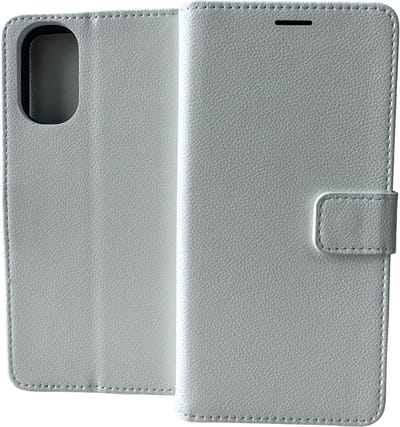Portemonnee Bookcase Hoesje Geschikt voor: Motorola Moto E32 / E32s - Wit