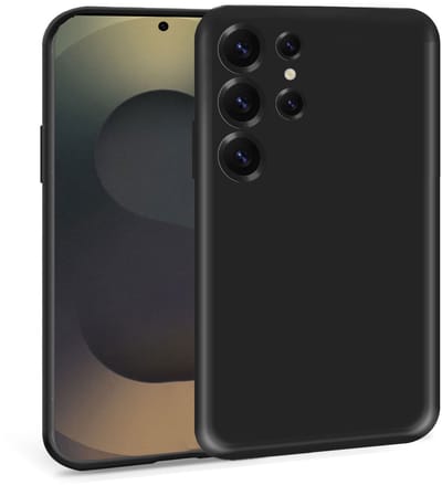 ChiGuard Hoesje Geschikt voor Samsung S25 Ultra - Hoesje- Suède Back Cover Case Zwart
