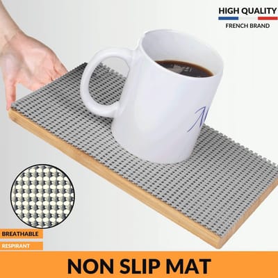 Antislip Lademat Rol 30 x 600 cm - EVA Gripmat voor Keuken en Kantoor, Wasbare Bescherming - Grijs