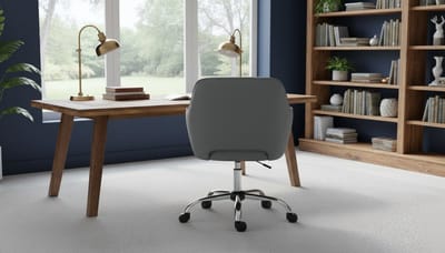 Bureaustoel Ergonomisch – Casa Velluto LinenPro Comfort Draaistoel – In Hoogte Verstelbare Bureaustoel met Armleuningen – Luxe Imitatie Linnen Bekleding – Computerstoel voor Thuiswerk, Kantoor en Studie – Grijs – Max. 120 kg