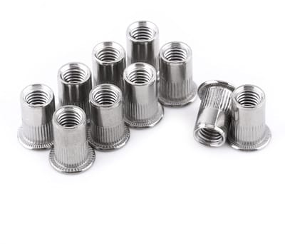 Dailygoods- Blindklinkmoer 20 Stuks - Klinkmoertang - Blindklinkmoeren M3/M4/M5/M6/M8 - 304 Roestvrij Staal - Bevestigingsaccessoire - Lage Profiel - Klinkmoer