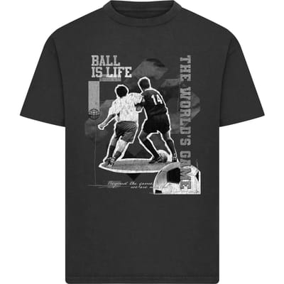 Mister Tee - Ball Is Life Vintage Heavy Loose Heren Tshirt - XXL - Zwart